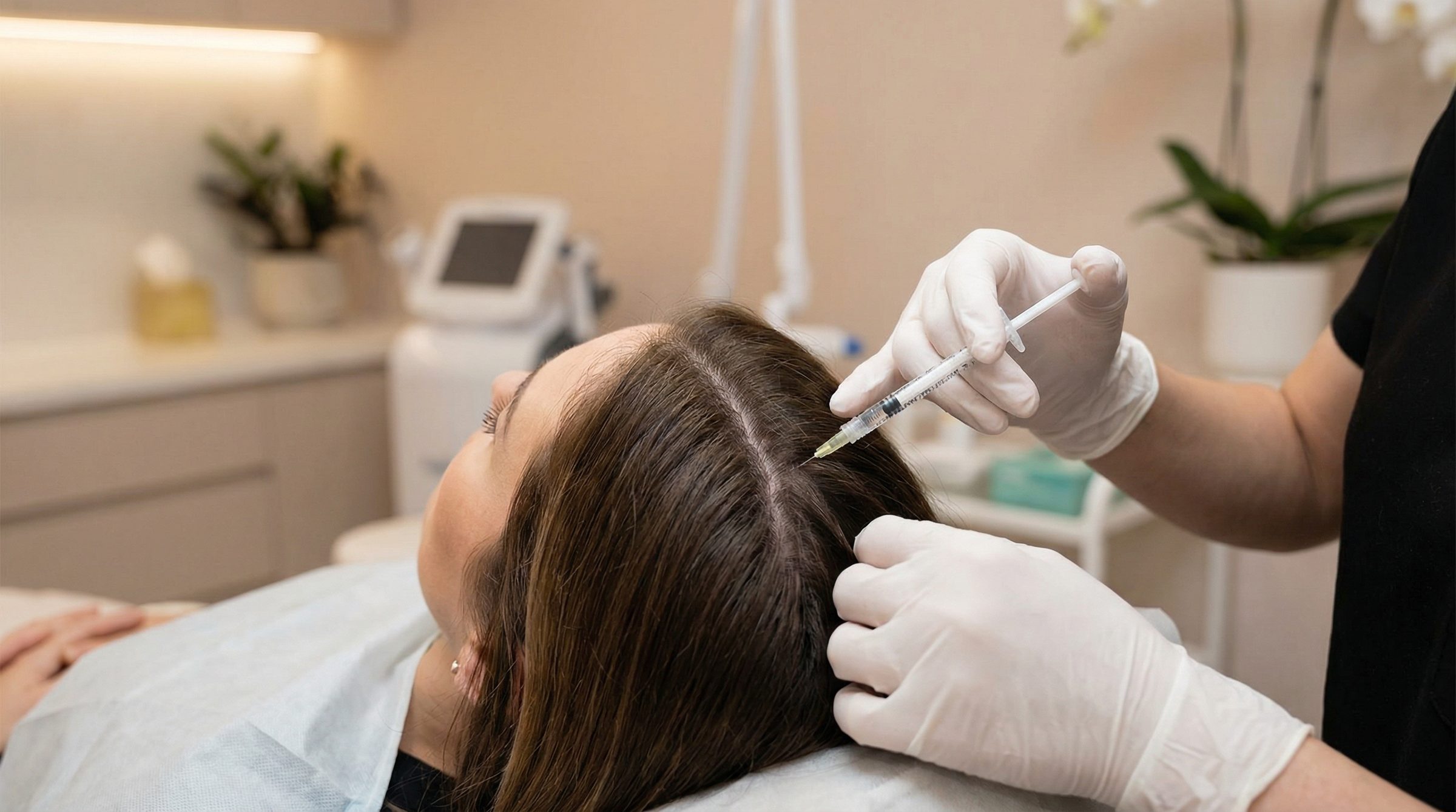 Hair loss treatment consultation at Mesglo London