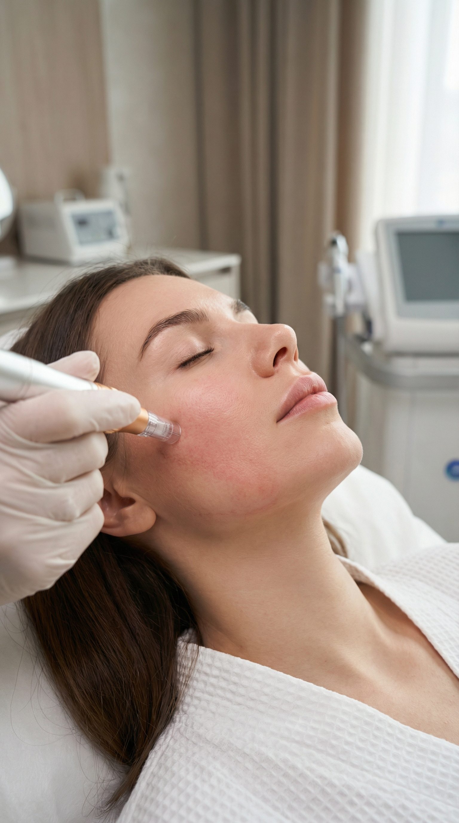 Microneedling collagen induction treatment at Mesglo London